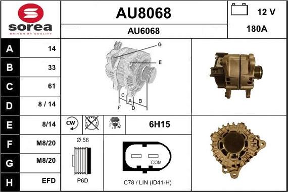 SNRA AU8068 - Ģenerators adetalas.lv