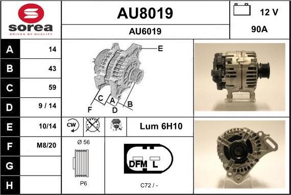 SNRA AU8019 - Ģenerators adetalas.lv