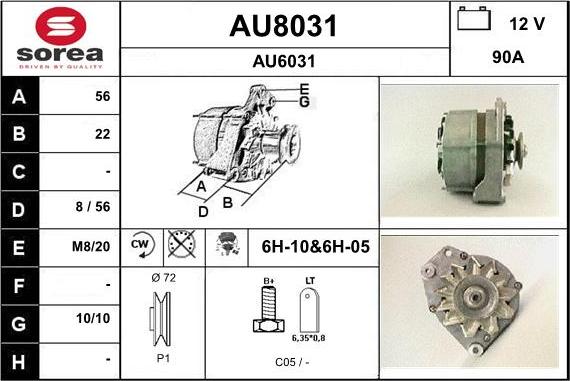 SNRA AU8031 - Ģenerators adetalas.lv