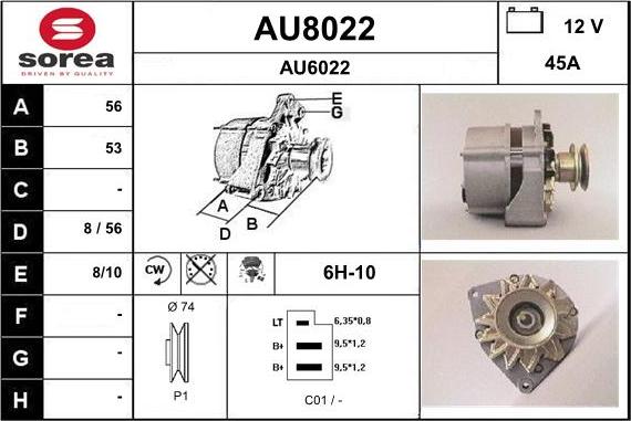 SNRA AU8022 - Ģenerators adetalas.lv