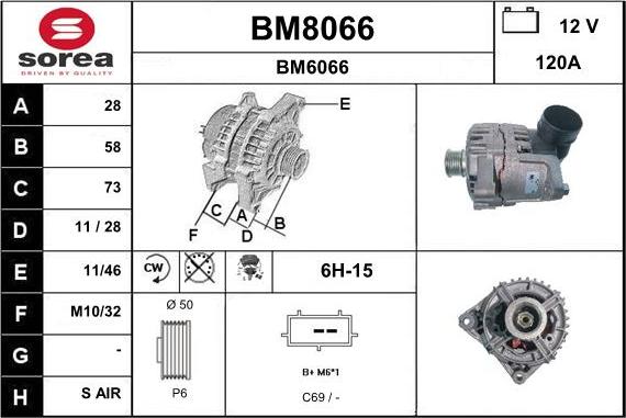 SNRA BM8066 - Ģenerators adetalas.lv