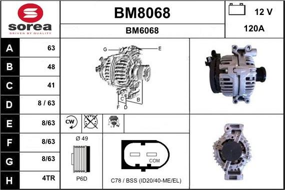 SNRA BM8068 - Ģenerators adetalas.lv