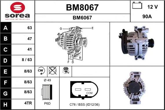 SNRA BM8067 - Ģenerators adetalas.lv