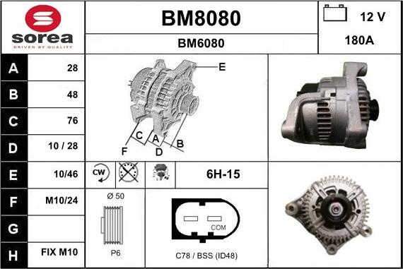 SNRA BM8080 - Ģenerators adetalas.lv