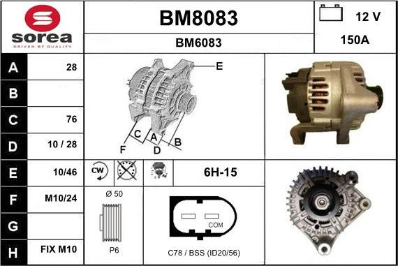 SNRA BM8083 - Ģenerators adetalas.lv