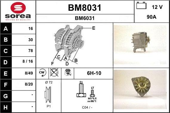 SNRA BM8031 - Ģenerators adetalas.lv