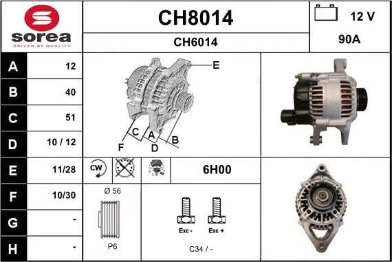 SNRA CH8014 - Ģenerators adetalas.lv