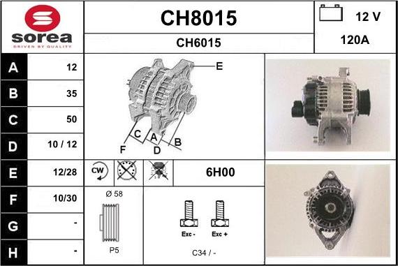 SNRA CH8015 - Ģenerators adetalas.lv