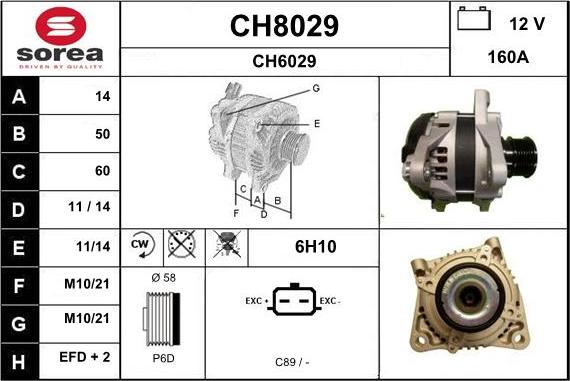 SNRA CH8029 - Ģenerators adetalas.lv