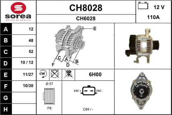 SNRA CH8028 - Ģenerators adetalas.lv