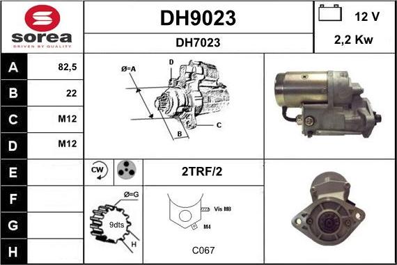 SNRA DH9023 - Starteris adetalas.lv