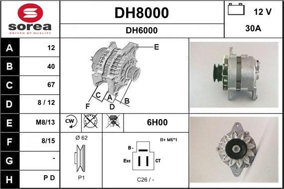 SNRA DH8000 - Ģenerators adetalas.lv