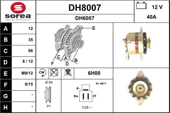 SNRA DH8007 - Ģenerators adetalas.lv