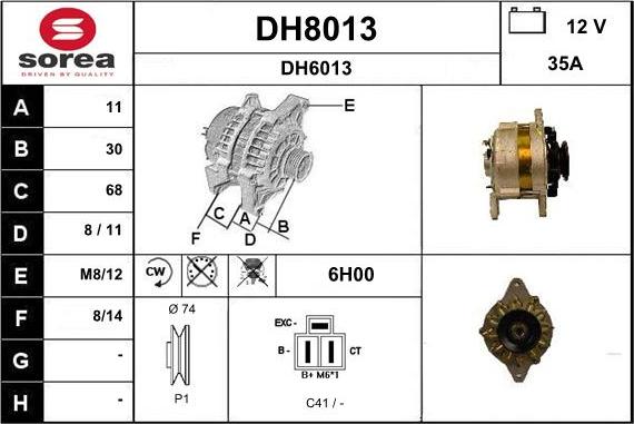 SNRA DH8013 - Ģenerators adetalas.lv