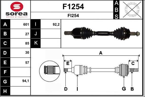 SNRA F1254 - Piedziņas vārpsta adetalas.lv