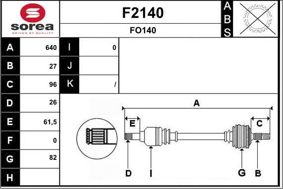 SNRA F2140 - Piedziņas vārpsta adetalas.lv