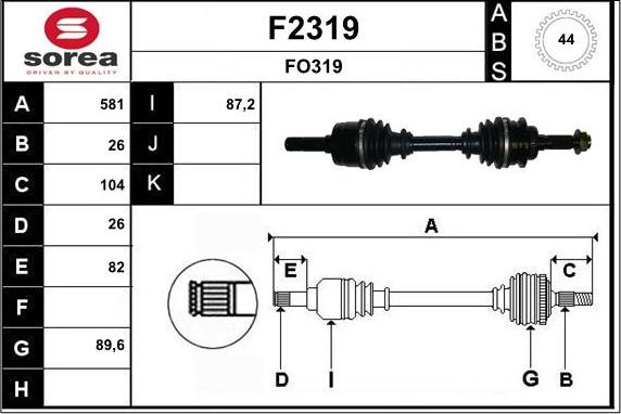 SNRA F2319 - Piedziņas vārpsta adetalas.lv