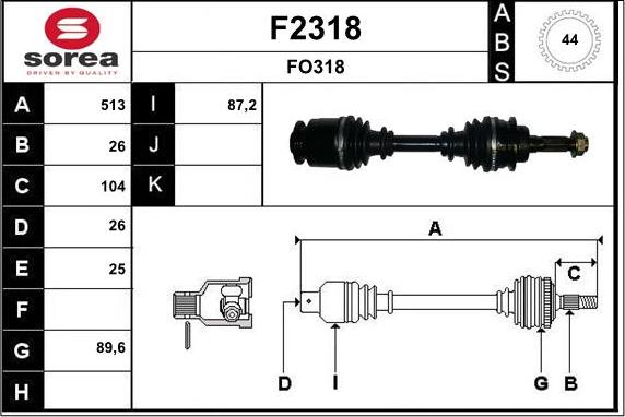 SNRA F2318 - Piedziņas vārpsta adetalas.lv