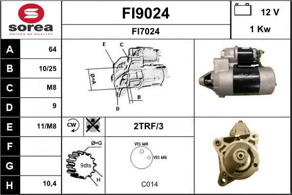 SNRA FI9024 - Starteris adetalas.lv