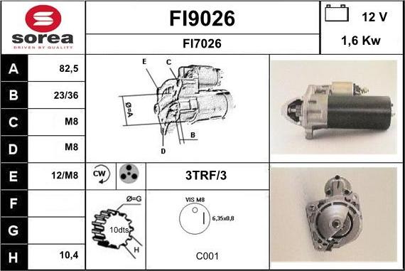 SNRA FI9026 - Starteris adetalas.lv