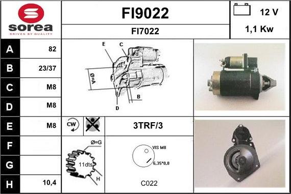 SNRA FI9022 - Starteris adetalas.lv