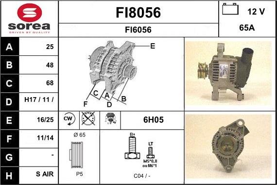 SNRA FI8056 - Ģenerators adetalas.lv