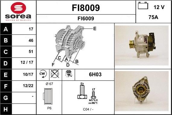 SNRA FI8009 - Ģenerators adetalas.lv