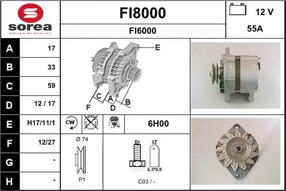 SNRA FI8000 - Ģenerators adetalas.lv