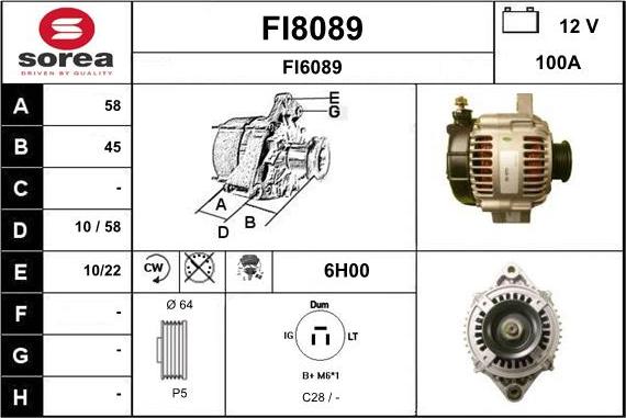 SNRA FI8089 - Ģenerators adetalas.lv