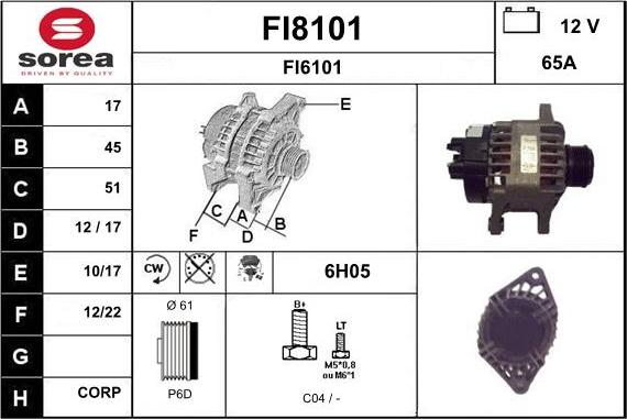 SNRA FI8101 - Ģenerators adetalas.lv