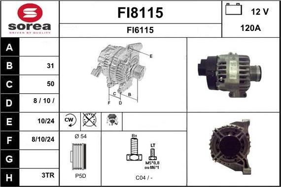 SNRA FI8115 - Ģenerators adetalas.lv