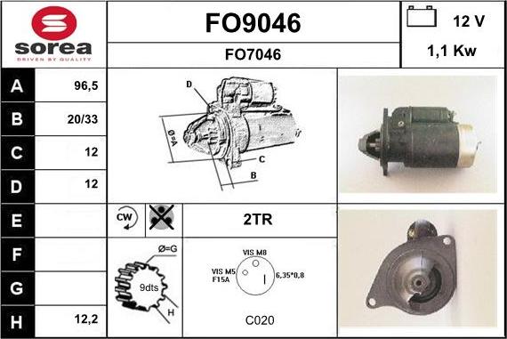 SNRA FO9046 - Starteris adetalas.lv