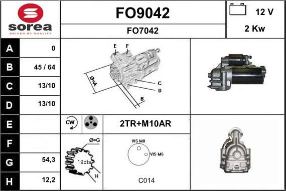 SNRA FO9042 - Starteris adetalas.lv