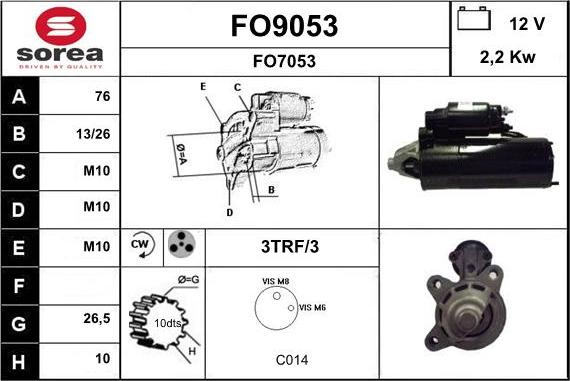 SNRA FO9053 - Starteris adetalas.lv