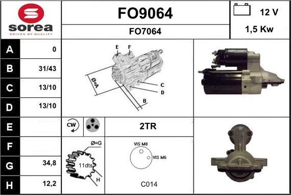 SNRA FO9064 - Starteris adetalas.lv