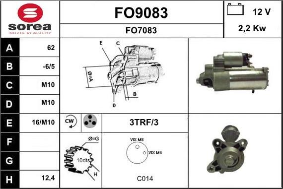 SNRA FO9083 - Starteris adetalas.lv