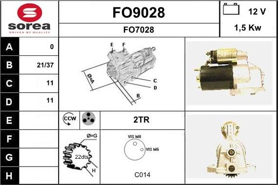 SNRA FO9028 - Starteris adetalas.lv