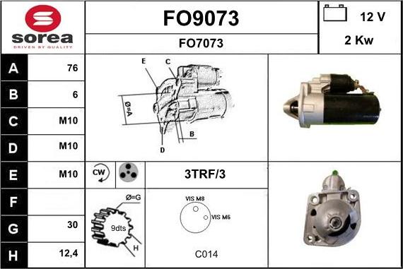 SNRA FO9073 - Starteris adetalas.lv