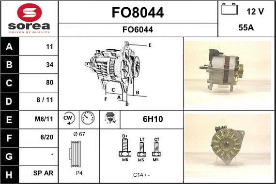 SNRA FO8044 - Ģenerators adetalas.lv