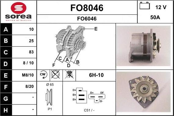 SNRA FO8046 - Ģenerators adetalas.lv