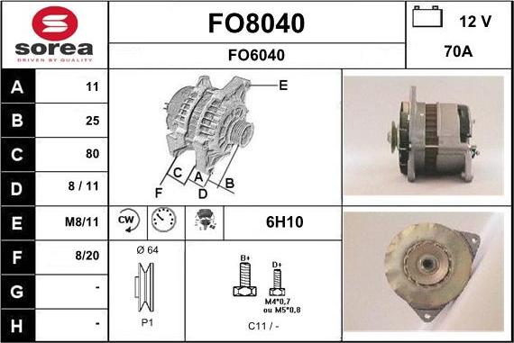 SNRA FO8040 - Ģenerators adetalas.lv