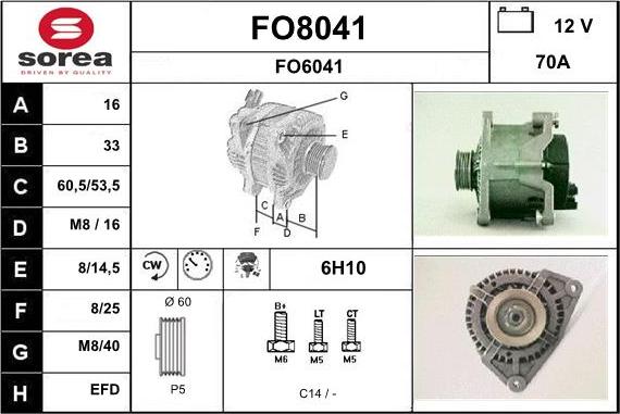 SNRA FO8041 - Ģenerators adetalas.lv