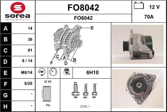 SNRA FO8042 - Ģenerators adetalas.lv