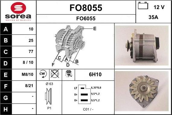 SNRA FO8055 - Ģenerators adetalas.lv