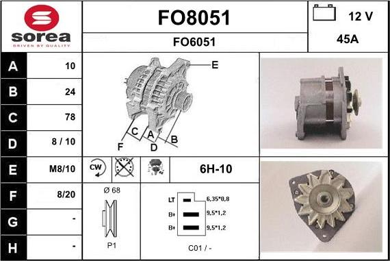 SNRA FO8051 - Ģenerators adetalas.lv