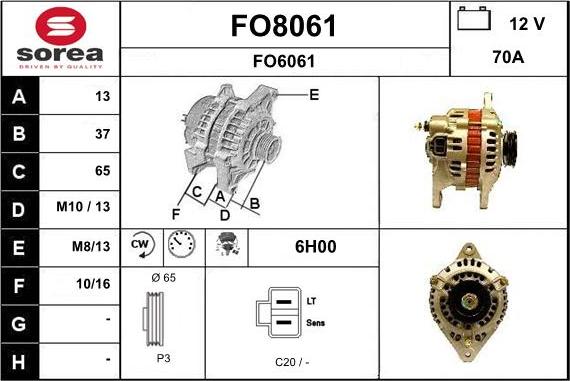 SNRA FO8061 - Ģenerators adetalas.lv