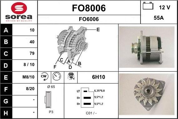 SNRA FO8006 - Ģenerators adetalas.lv