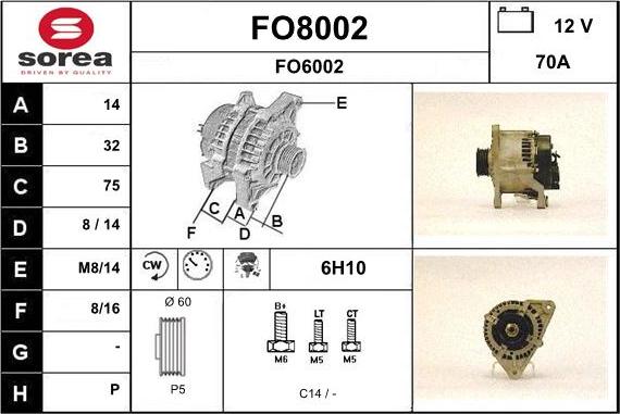 SNRA FO8002 - Ģenerators adetalas.lv