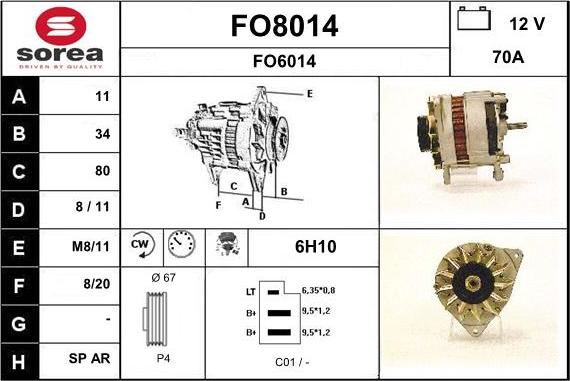 SNRA FO8014 - Ģenerators adetalas.lv