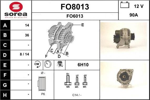 SNRA FO8013 - Ģenerators adetalas.lv